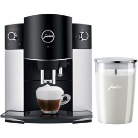 Jura D6 Automatic Coffee Machine 15216 Platinum and Glass Milk Container Bundle 2 Items B07XD52TY1