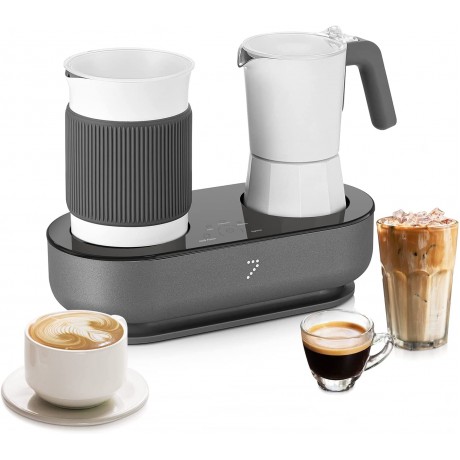 SEVEN&ME Espresso Coffee Machines with Milk Frother Coffee Maker with One-Click Operation Cappuccino Machine and Latte Machine 60ml Single Serve Barista-Quality Expresso Coffee Machines at Home B098L6P1T9