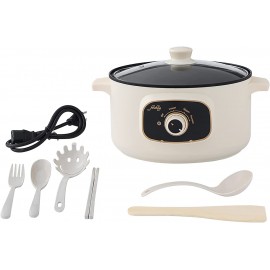 Electric Skillet FanCheng 4-in-1 Non-Stick Stainless Multifunctional Hot Pot Noodles Rice Cooker Steamed Eggs Frying Pot Small Electric Grill Pot for Home Dormitory 2.6 L without Steamer B0875NXWLP