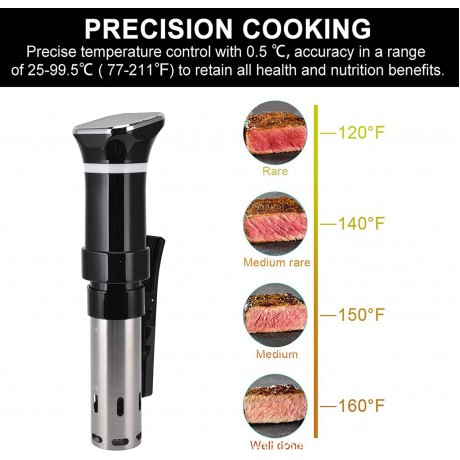 EVTSCAN Stick Style Immersion Cooker 1100 Watts Sous Vide Machine Stainless Steel Low Temperature Long Time Cooking for Food Meat and Vegetables for Restaurant Home Kitchen Dinner Party B0B1PWZ2JW