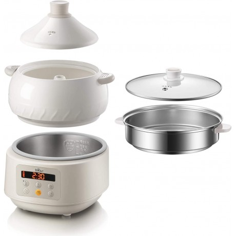 Bear Multi-function Electric Steam Cooker Yunnan Steam Chicken Soup Steamer Ceramics DQG-A30C1 New Natural Ceramics Cooking Method 3L B0875YFBH8