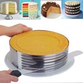 Layer Cake Slicing. Adjustable Cake Ring 9.8-12.2 inches. 1 Cake Ring Mold Cake Layer Pans Cake Cake Ring Cutter Mousse Cake Ring Layer Cake Slicer Cake Decorating Supplies. 100% GUARANTEED! B01CSB08CS